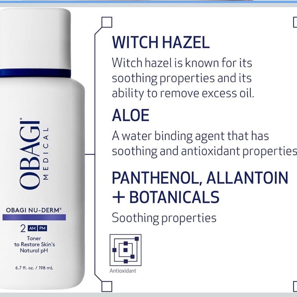 New Sealed Fresh Obagi Nu Derm Toner 6.7 oz 198 ml Facial Moisture Anti Wrinkles - Picture 2 of 3